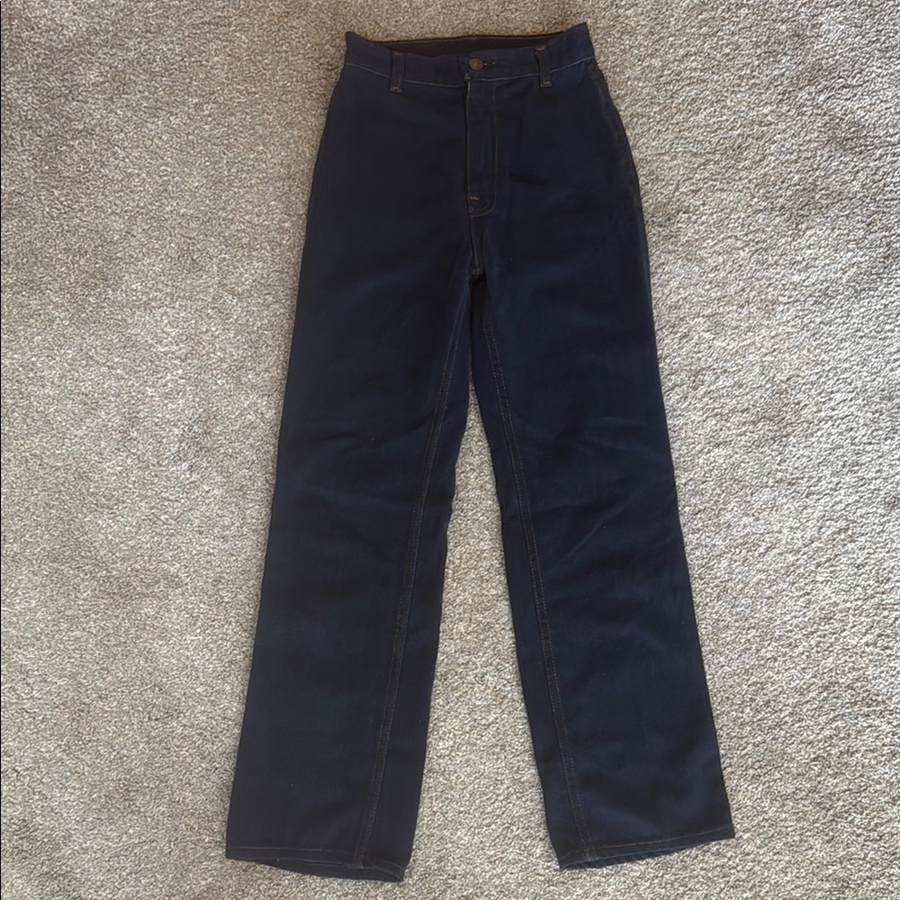 Levi’s Mechanics and Miners Dark Navy high waisted Straight Leg Jeans
